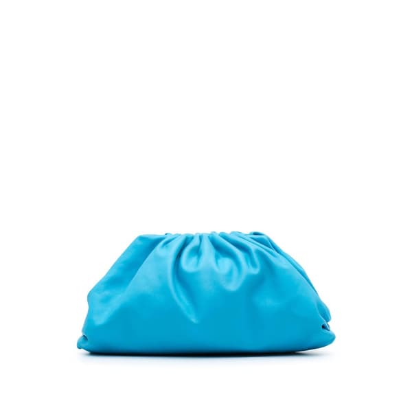 Pre-owned Bottega Veneta Lambskin The Pouch Blue