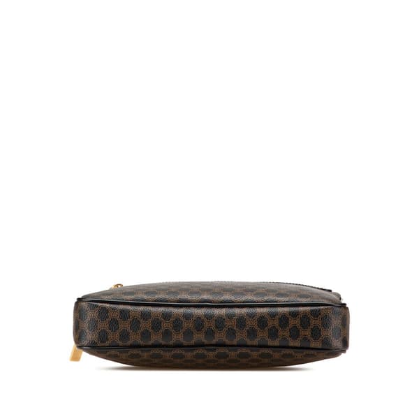 Pre-owned Celine Macadam Coated Canvas Clutch Black