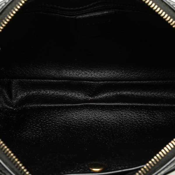 Pre-owned Celine Macadam Coated Canvas Clutch Black