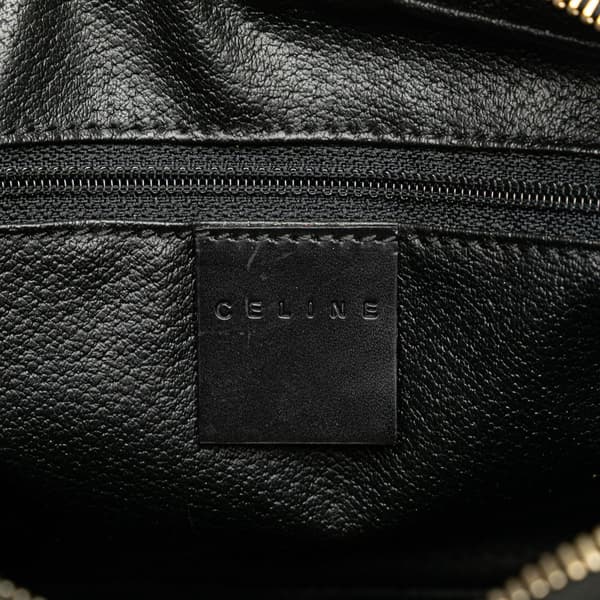 Pre-owned Celine Macadam Coated Canvas Clutch Black