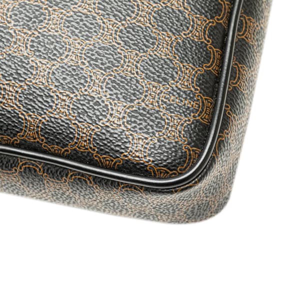 Pre-owned Celine Macadam Coated Canvas Clutch Black