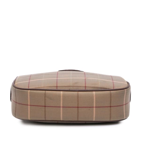 Pre-owned Burberry Vintage Check Canvas Clutch Brown