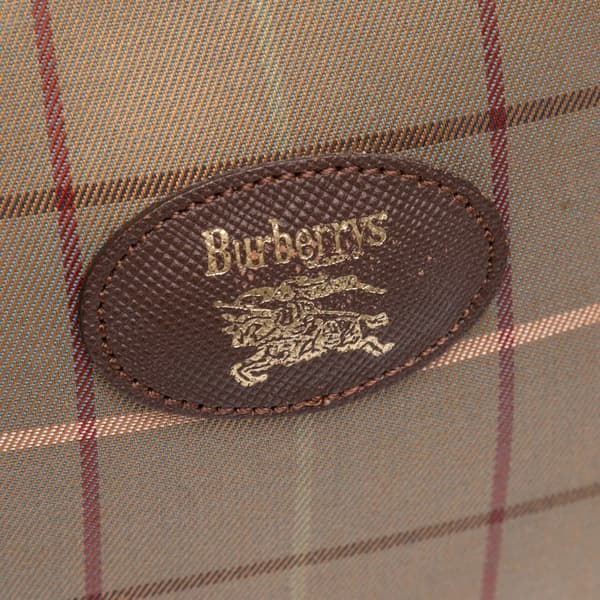 Pre-owned Burberry Vintage Check Canvas Clutch Brown