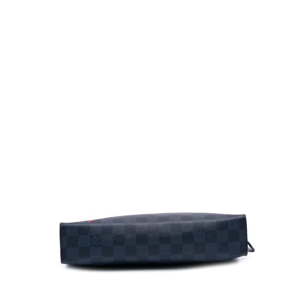 Pre-owned Louis Vuitton Damier Graphite Americas Cup Voyage Pouch MM Black