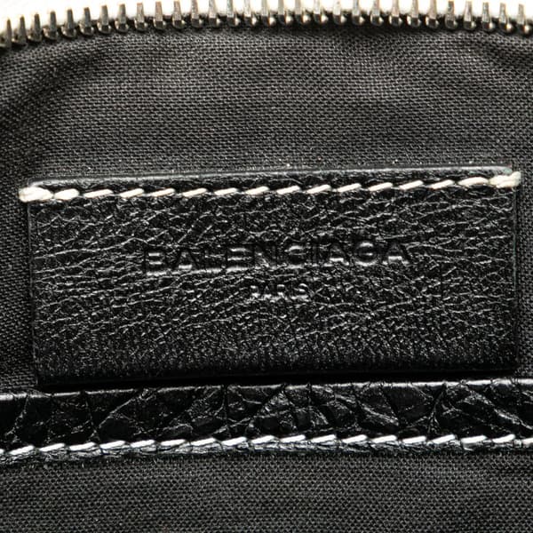 Pre-owned Balenciaga Lambskin Bazar Clutch Black