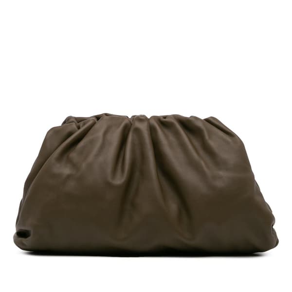 Pre-owned Bottega Veneta Lambskin The Pouch Brown