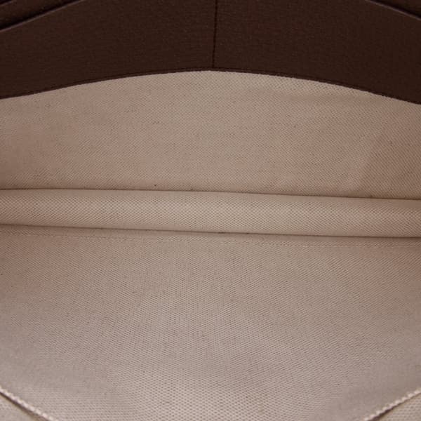 Pre-owned Gucci GG Supreme Web Ophidia Clutch Brown