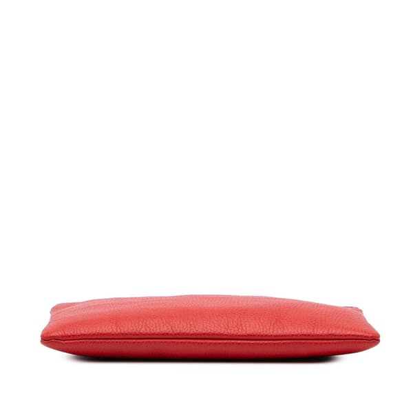 Pre-owned Gucci Calfskin Bamboo Clutch Red