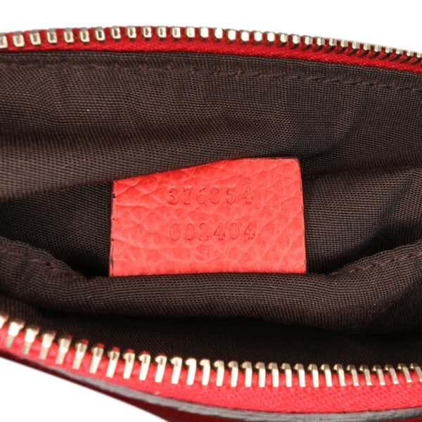 Pre-owned Gucci Calfskin Bamboo Clutch Red