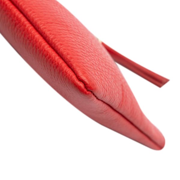 Pre-owned Gucci Calfskin Bamboo Clutch Red