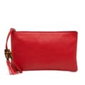 Miniatyrbild 1 av 10: Pre-owned Gucci Calfskin Bamboo Clutch Red