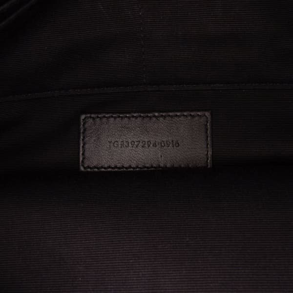 Pre-owned Saint Laurent Grain De Poudre Zipped Tablet Holder Black