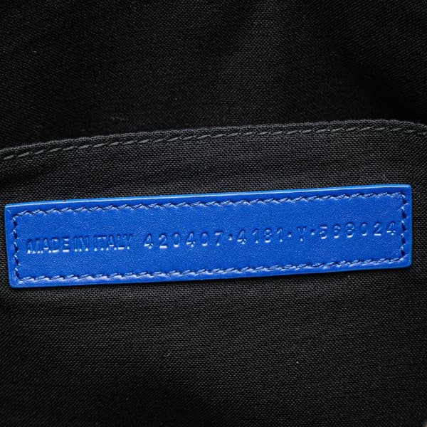 Pre-owned Balenciaga M Canvas Navy Clip Clutch White