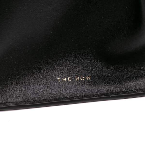 Pre-owned The Row Grained Calfskin East West Margaux Clutch Black