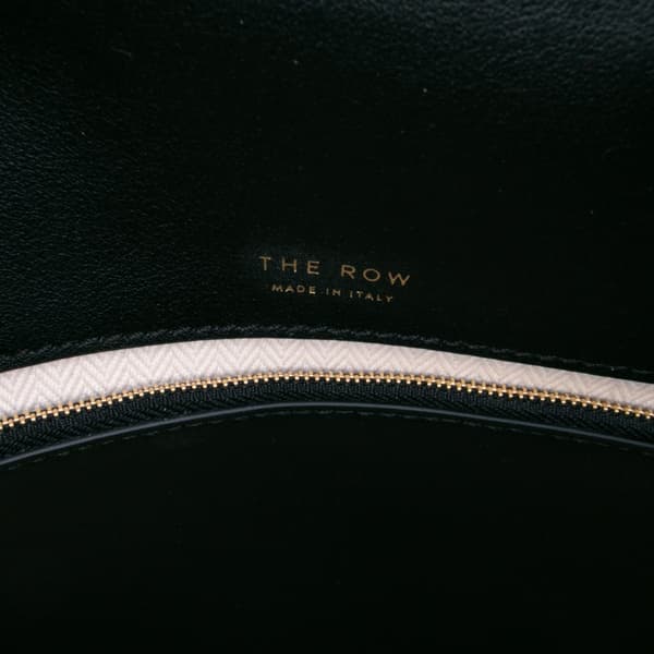 Pre-owned The Row Grained Calfskin East West Margaux Clutch Black