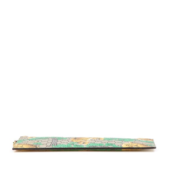 Pre-owned Gucci GG Supreme Bengal Clutch Brown
