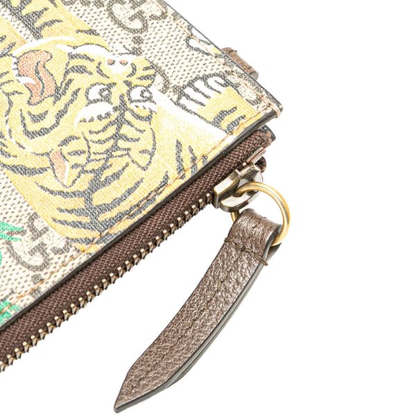 Pre-owned Gucci GG Supreme Bengal Clutch Brown