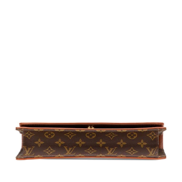 Pre-owned Louis Vuitton Monogram Pochette Dame GM Brown
