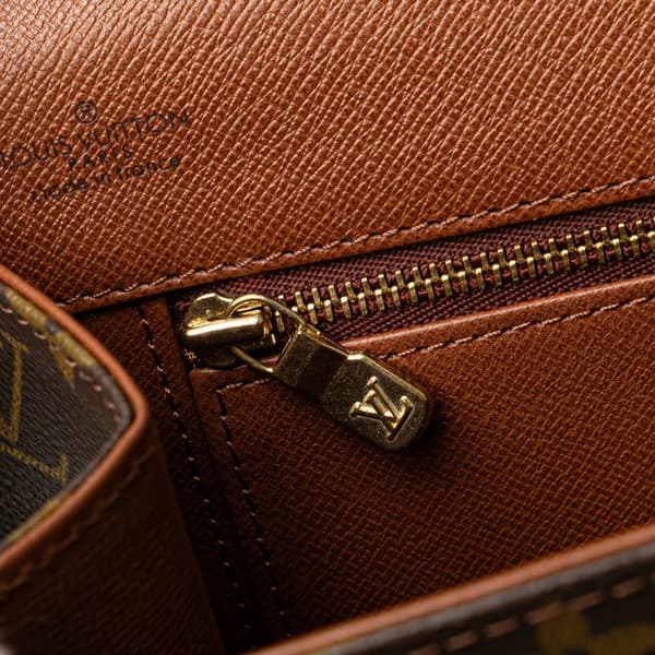 Pre-owned Louis Vuitton Monogram Pochette Dame GM Brown