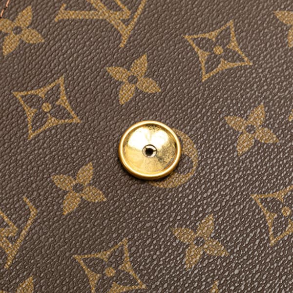 Pre-owned Louis Vuitton Monogram Pochette Dame GM Brown