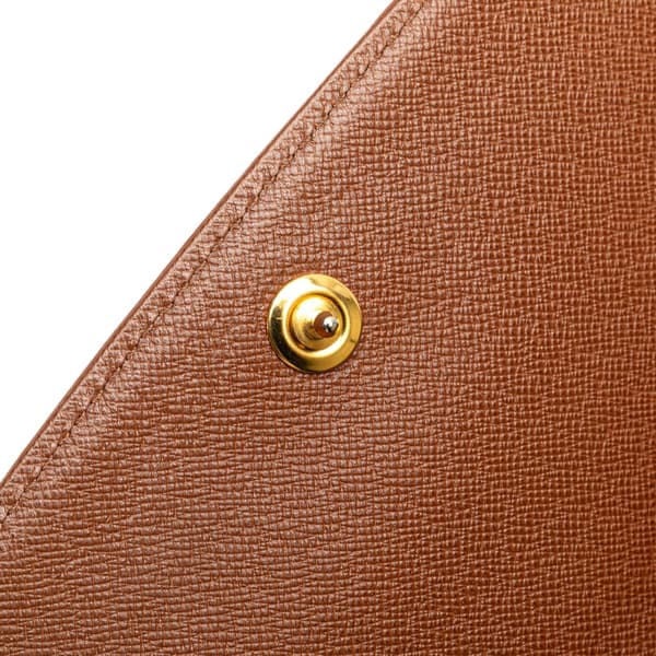 Pre-owned Louis Vuitton Monogram Pochette Dame GM Brown