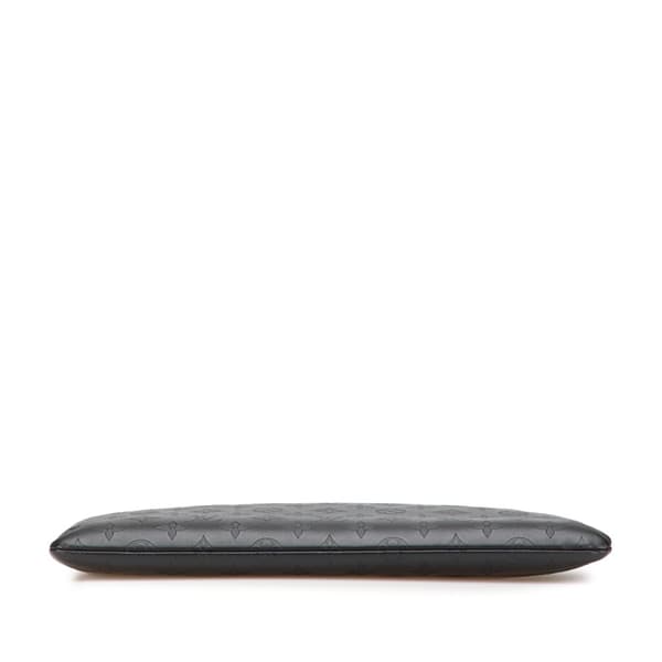 Pre-owned Louis Vuitton Monogram Shadow Discovery Pochette Black