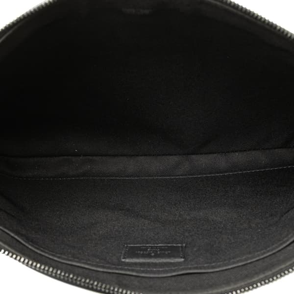 Pre-owned Louis Vuitton Monogram Shadow Discovery Pochette Black