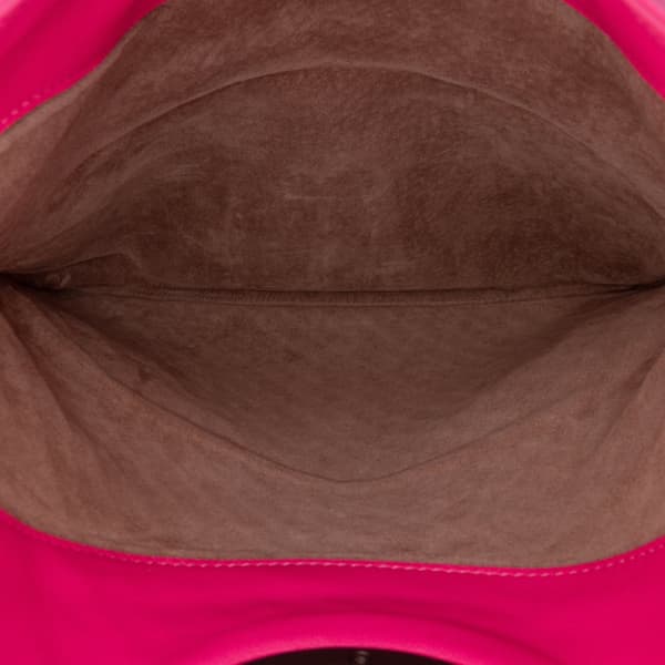 Pre-owned Bottega Veneta Nappa Intrecciato Turn Lock Clutch Pink