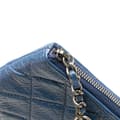 Miniatyrbild 9 av 10: Pre-owned Chanel Medium Aged Calfskin Gabrielle O Case Clutch Blue