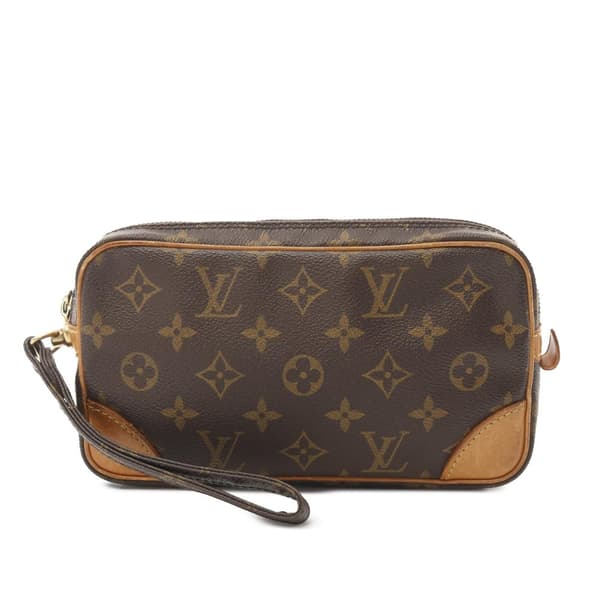 Pre-owned Louis Vuitton Monogram Marly Dragonne PM Brown