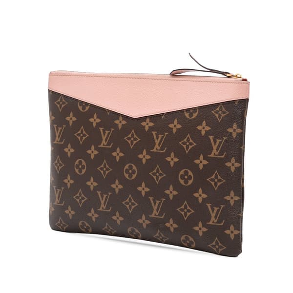 Pre-owned Louis Vuitton Monogram Daily Pouch Brown