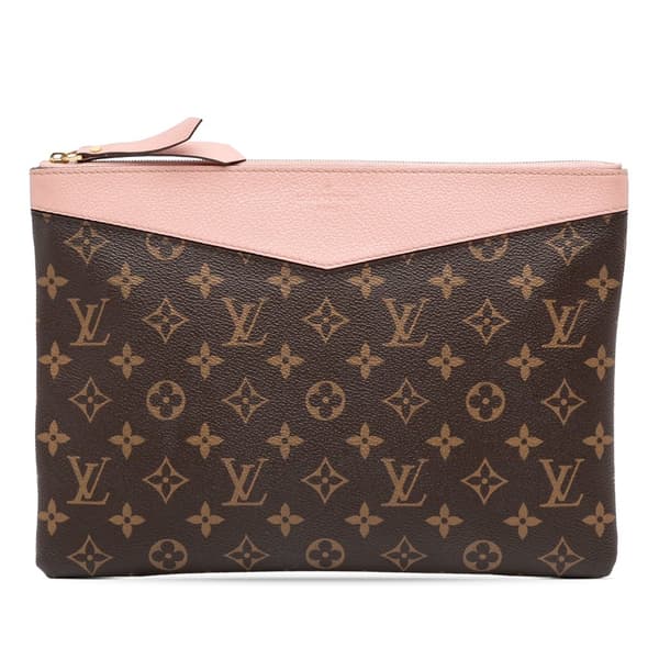 Pre-owned Louis Vuitton Monogram Daily Pouch Brown