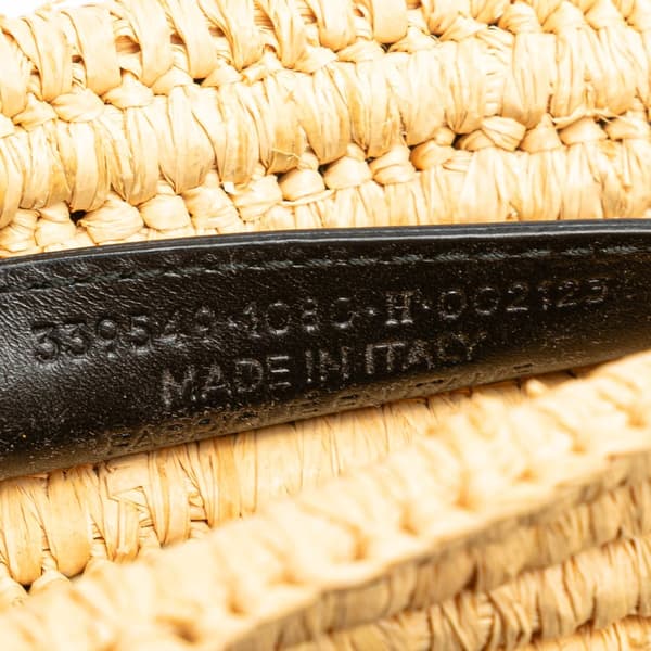 Pre-owned Balenciaga Motocross Classic Envelope Giant 12 Raffia Clutch Brown
