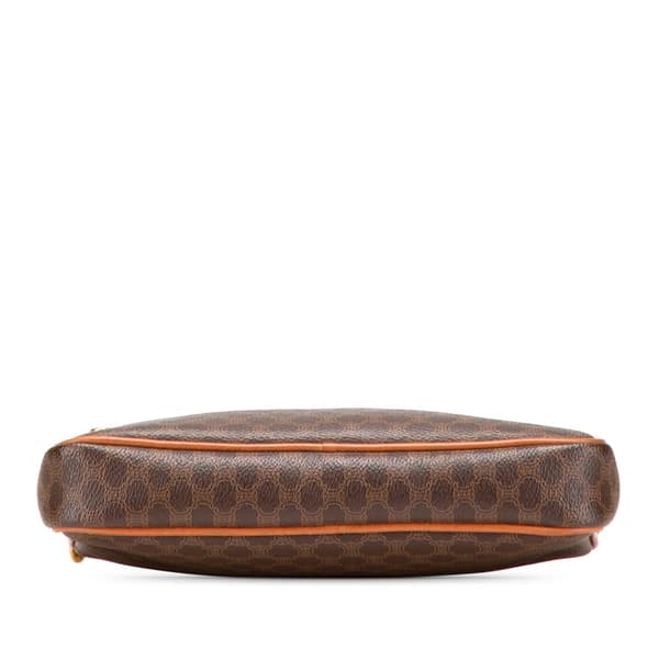 Pre-owned Celine Macadam Coated Canvas Clutch Brown