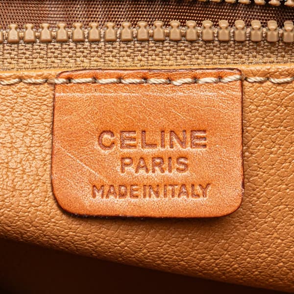 Pre-owned Celine Macadam Coated Canvas Clutch Brown