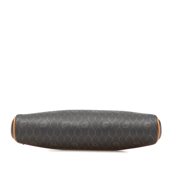 Pre-owned Dior Honeycomb Coated Canvas Clutch Black