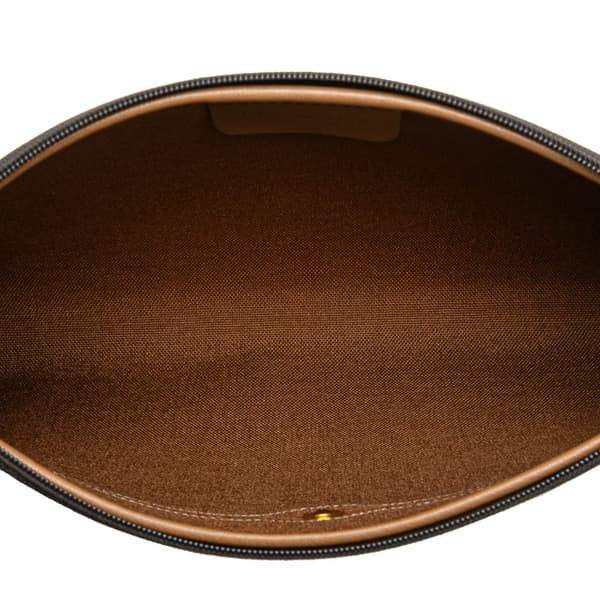 Pre-owned Dior Honeycomb Coated Canvas Clutch Black