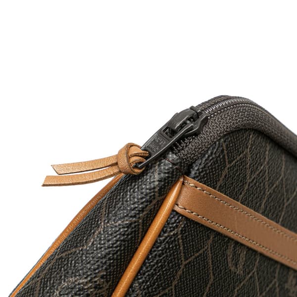 Pre-owned Dior Honeycomb Coated Canvas Clutch Black