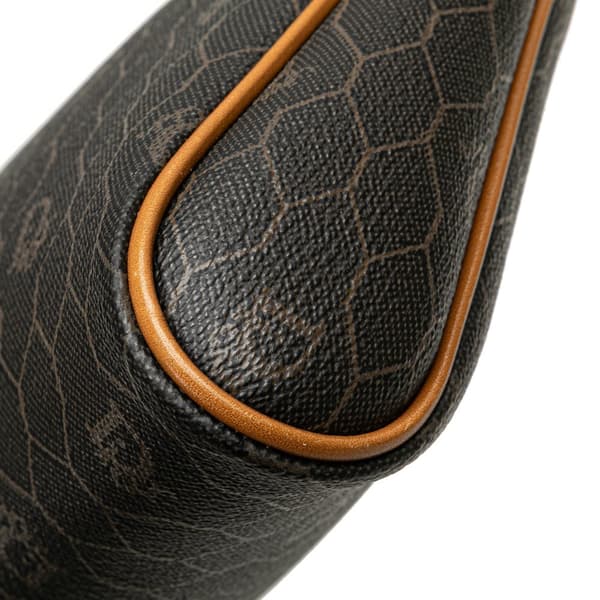 Pre-owned Dior Honeycomb Coated Canvas Clutch Black
