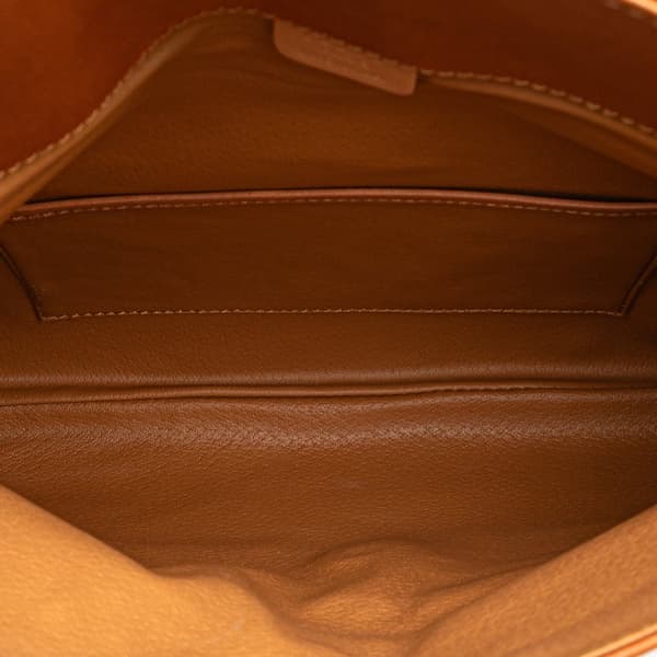 Pre-owned Celine Macadam Coated Canvas Clutch Brown
