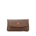 Miniatyrbilde 1 av 10: Pre-owned Celine Macadam Coated Canvas Clutch Brown