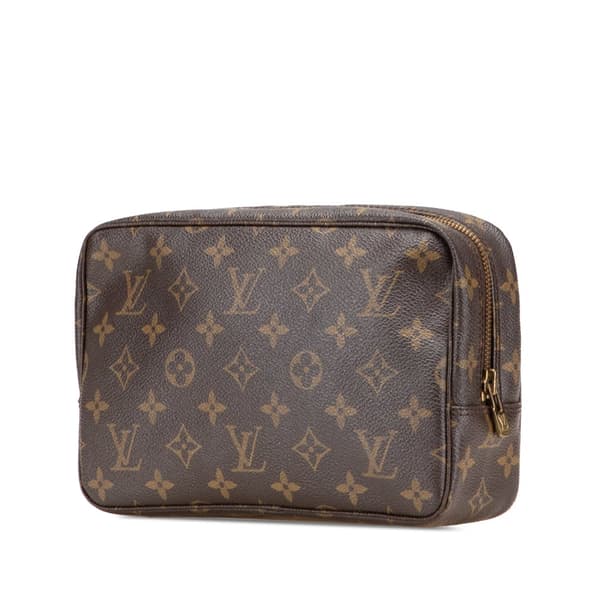 Pre-owned Louis Vuitton Monogram Trousse Toilette 23 Brown