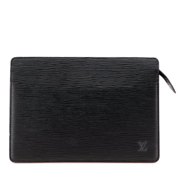 Pre-owned Louis Vuitton Epi Pochette Homme Black
