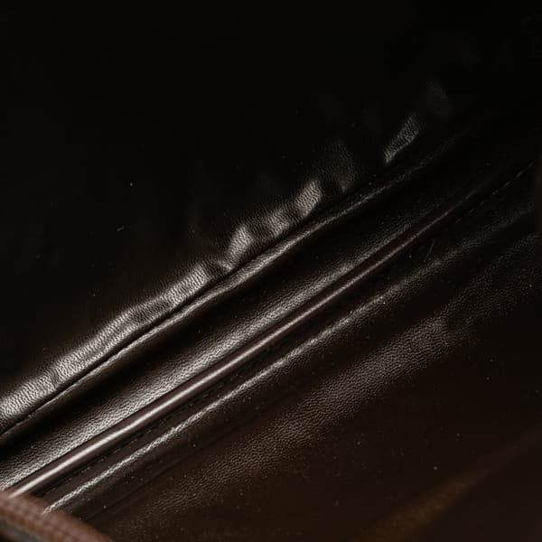 Pre-owned Burberry Haymarket Check Canvas Clutch Brown