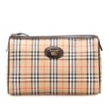 Miniatyrbilde 1 av 10: Pre-owned Burberry Haymarket Check Canvas Clutch Brown