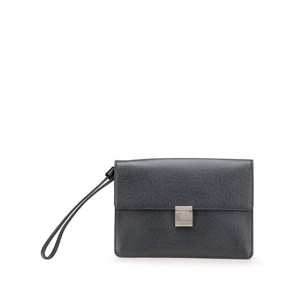 Pre-owned Louis Vuitton Taiga Selenga Black