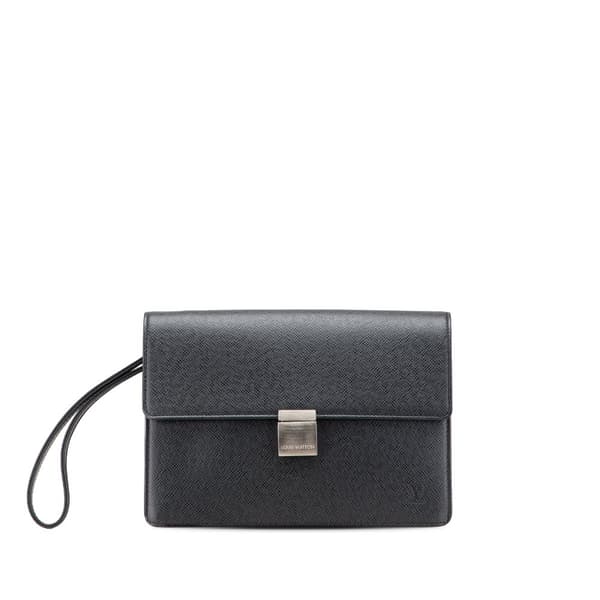 Pre-owned Louis Vuitton Taiga Selenga Black