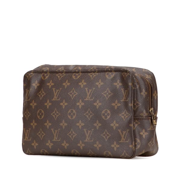 Pre-owned Louis Vuitton Monogram Trousse Toilette 28 Brown