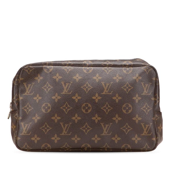 Pre-owned Louis Vuitton Monogram Trousse Toilette 28 Brown