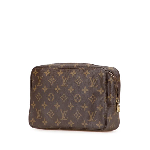 Pre-owned Louis Vuitton Monogram Trousse Toilette 23 Brown